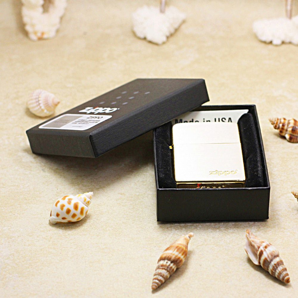 Zippo 3-Side Gold Plating Custom Serial Number 205-DS182