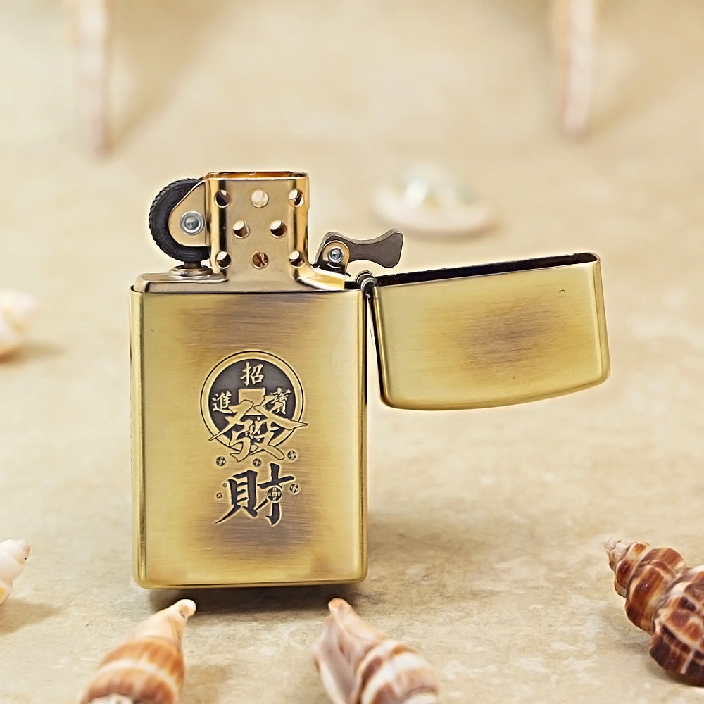 Zippo Vintage Bronze 'Mahjong Prosperity Tiles' - CC13