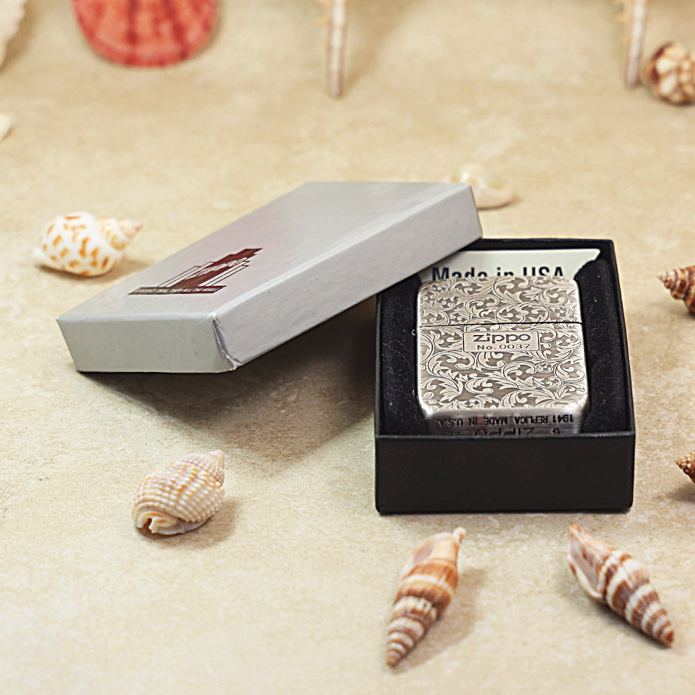 Zippo Vintage Argent Double-Sided Arabesque Flora Collection (Qianyu Studio Edition) - 1941-DS04