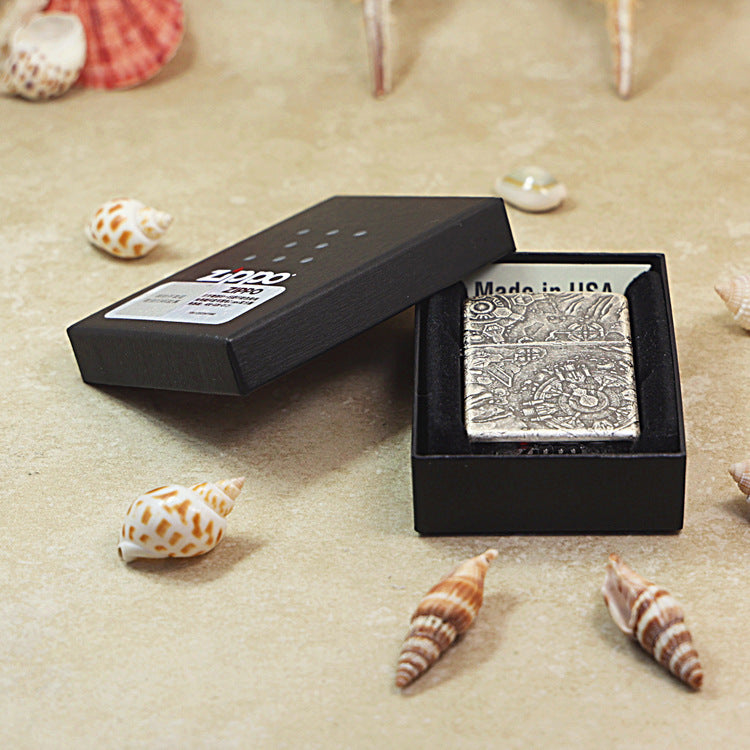 Zippo Vintage Argent 'Space Ruins' Intricate Carve - DS122