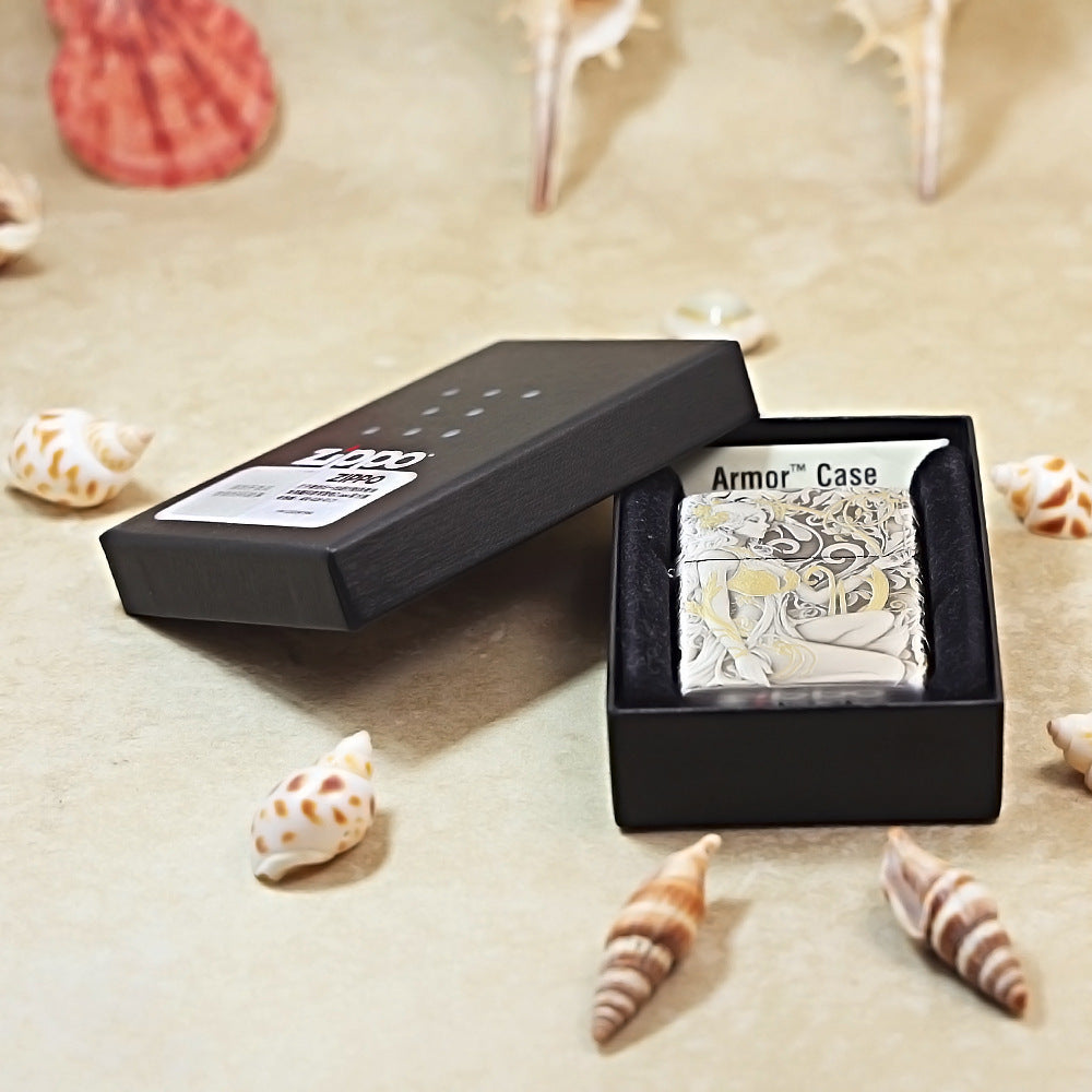 Zippo Vintage Argent Two-Finish 'Butterfly & Beauty under Tang Blossoms' Collection - 162-DS05