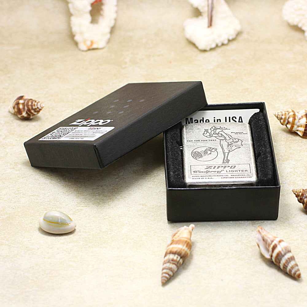 Zippo Vintage Argent 'Windy Maiden - Fan Test' Figure Collection - DS148