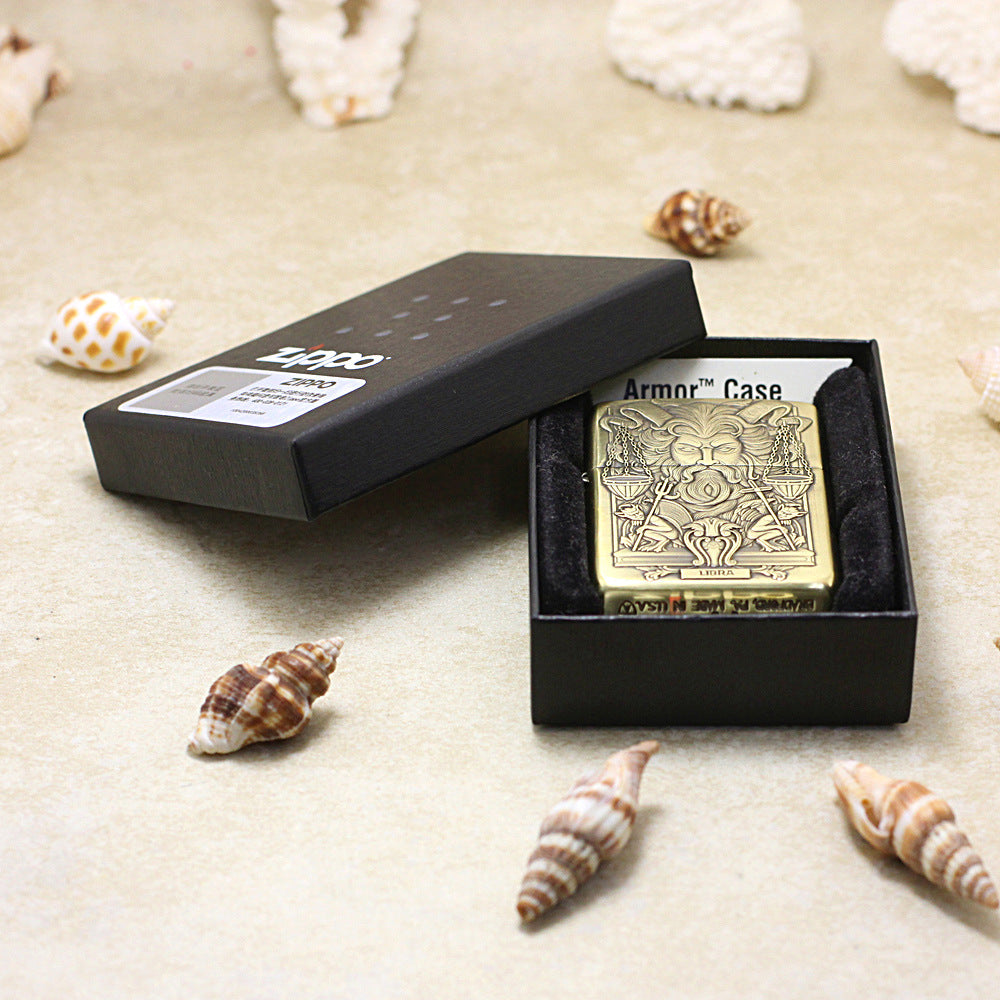 Zippo Heavy-duty Vintage Bronze 'Dark Libra Zodiac' - C33 - CC33