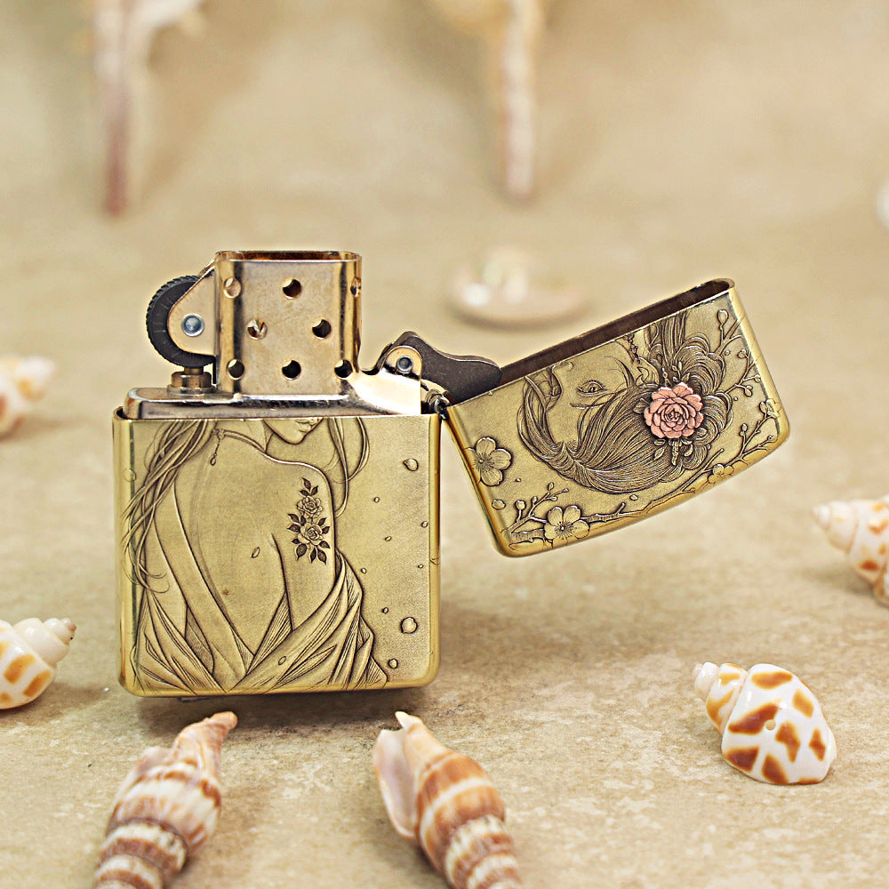 Zippo Heavy-duty Vintage Bronze 'Flower Fairy' - CC17