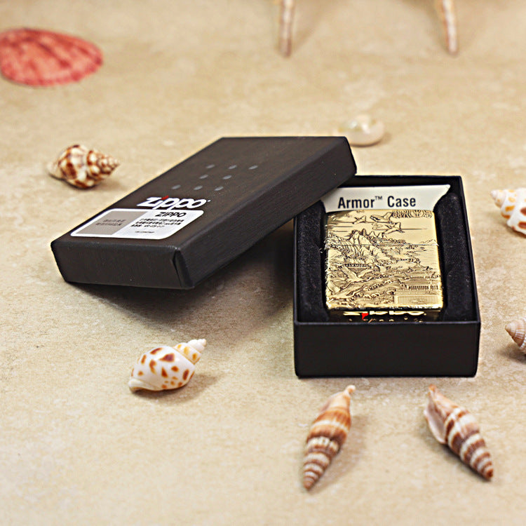 Zippo Heavy-duty Premium Shine Bronze Ascending Fortune Landscape - CC81