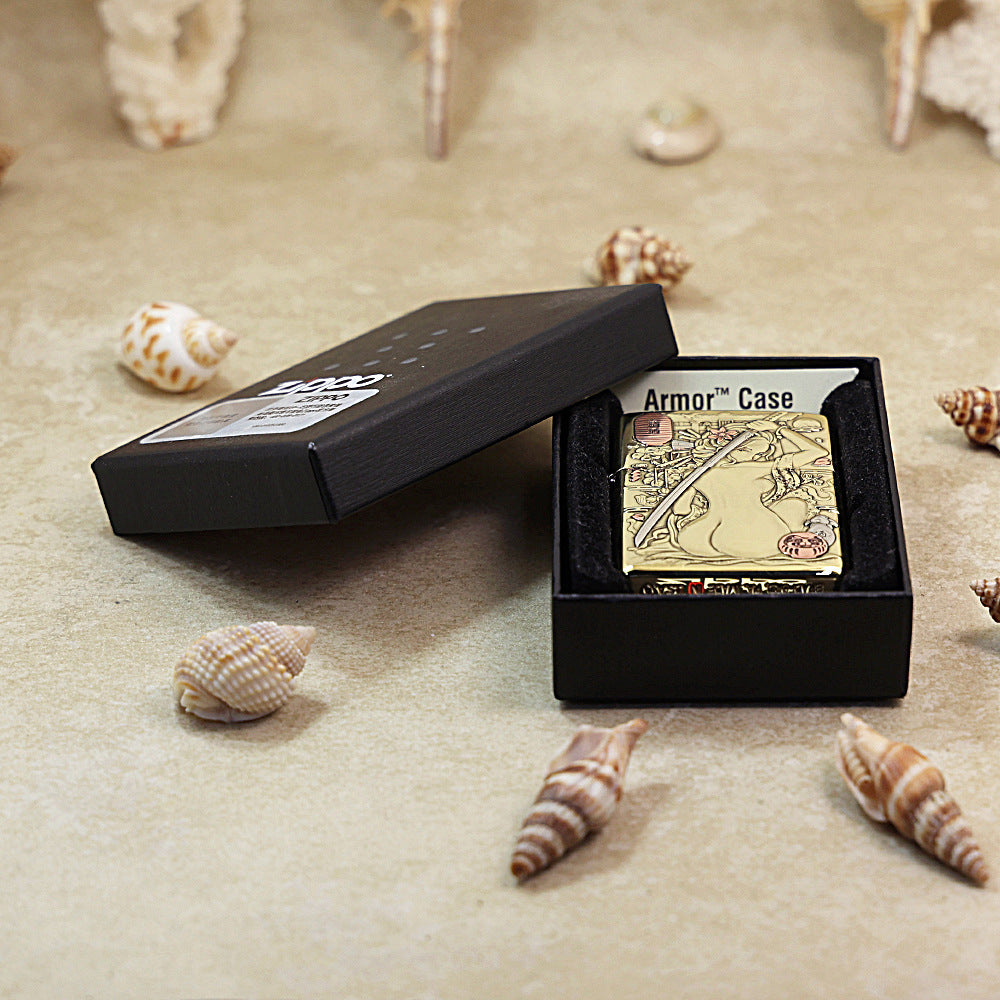 Zippo Heavy-duty Premium Shine Bronze Geisha Katana - CC62