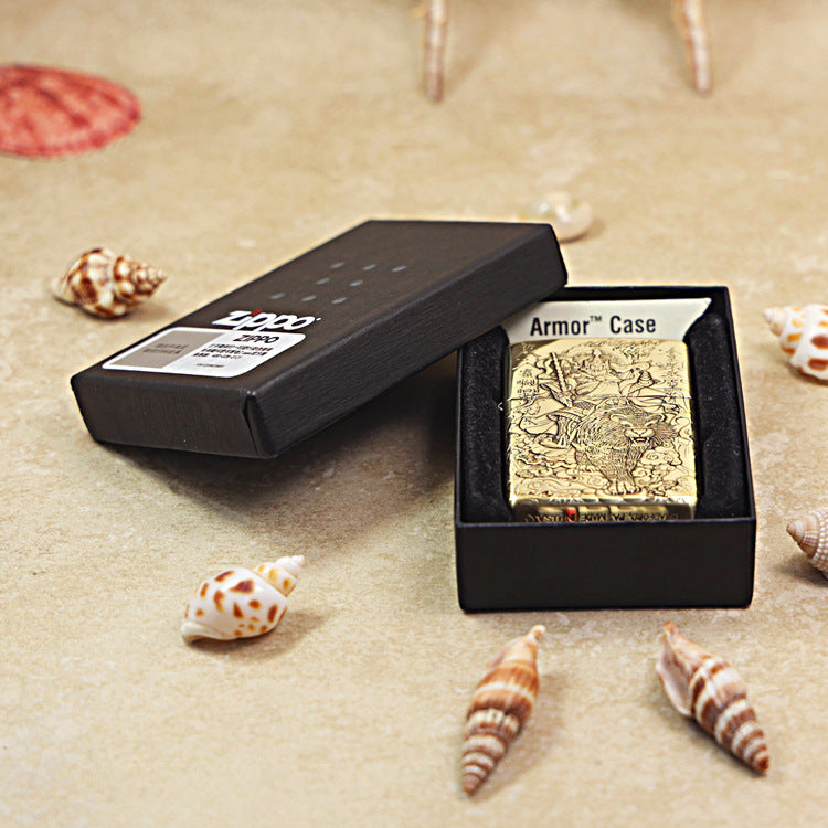 Zippo Heavy-duty Premium Shine Bronze God of Riches Zhao Gongming - CC82