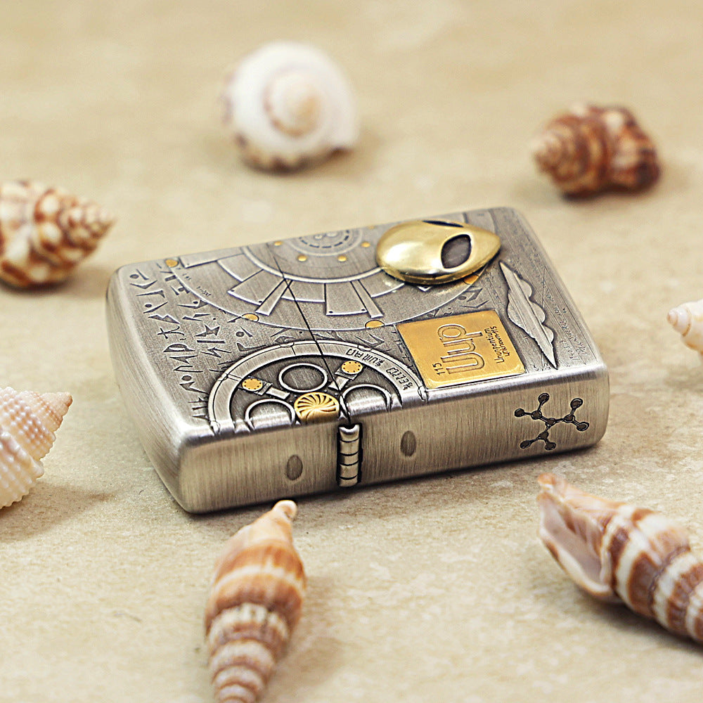 Zippo Heavy-duty Smoked Steel 'Alien Tech' Medallion - DS133