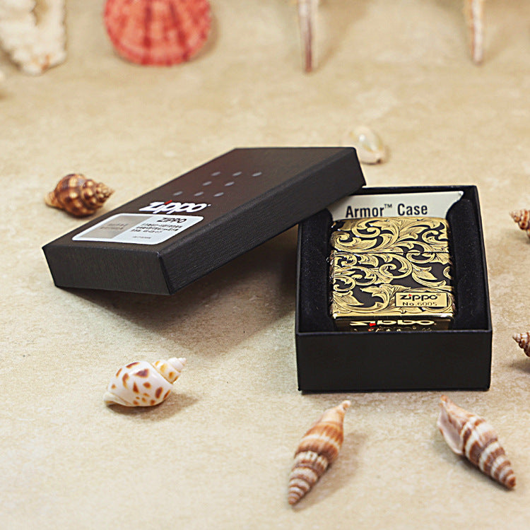 Zippo Obsidian & Gold Botanical Elegance - 162-DS10