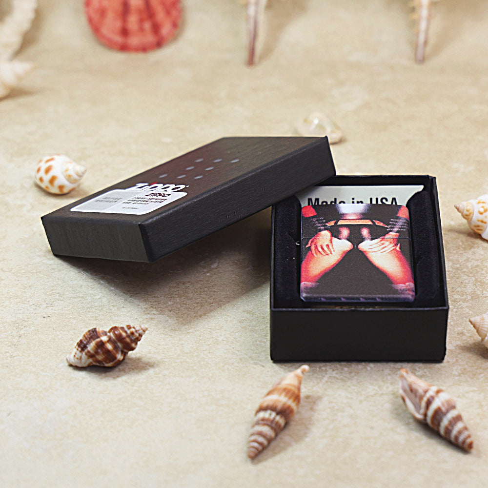 Zippo Obsidian Matte 'Black Temptation' Hue Print - DS135