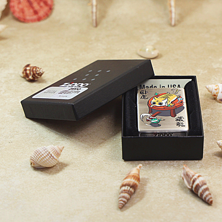Zippo Textured Smoked Steel 'Crouching Tiger Hidden Dragon' - DS128