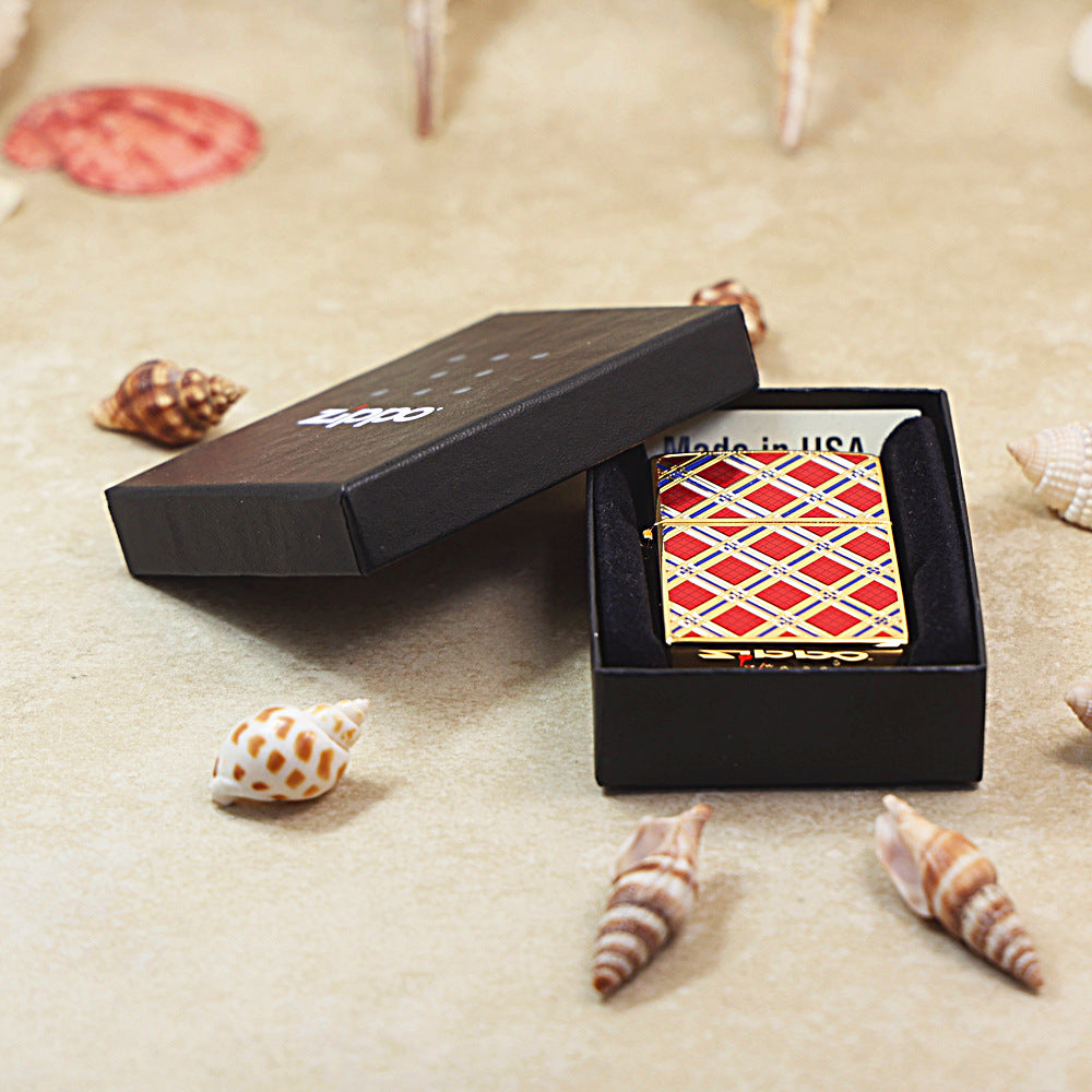 Zippo Double-Sided Diamond Pattern (Red) - JP13