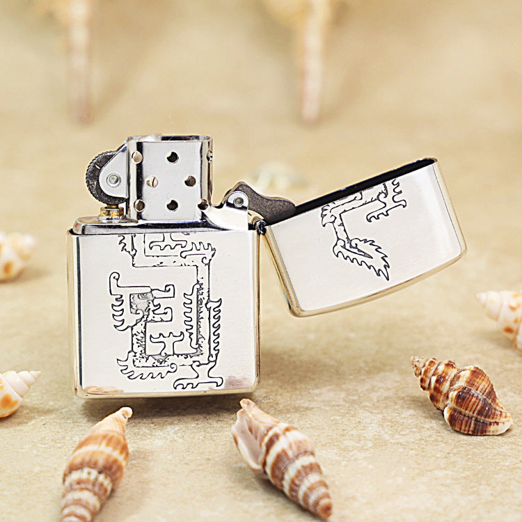 Zippo Embossed Enamel 'Prosperous Dragon' Argent-Layered - 162-DS62