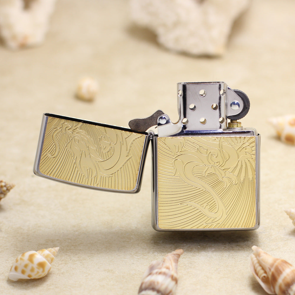 Zippo Gold Plate Double-Sided Serpent Medallion - JP65
