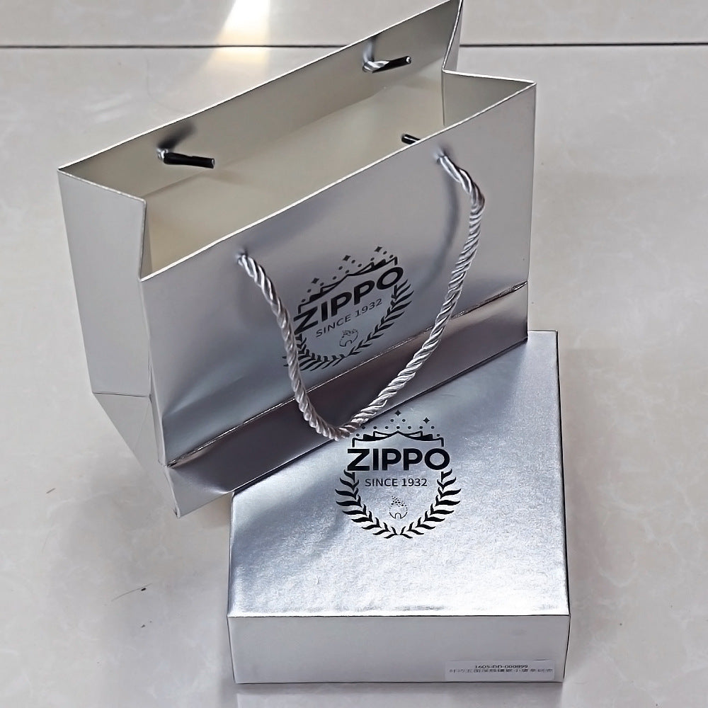 Zippo Solid Engraved Two-Finish Koi Fish and Turbulent Waves Case - CM14