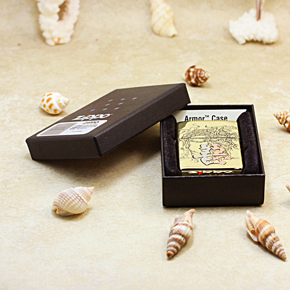 Zippo Premium Shine Bronze Chiseled Duality of Good and Evil - CC157