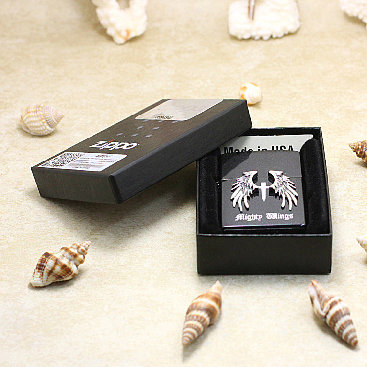 Zippo 'Mighty Wings' with Crucifix Medallion - JP70
