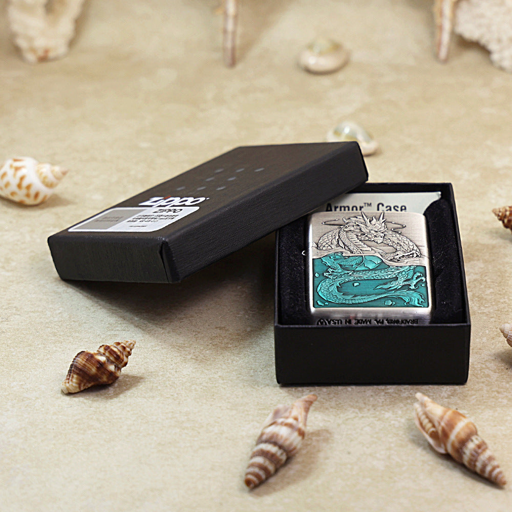 Zippo 'Silver-Layered Flood Serpent Into the Sea' - 162-DS56