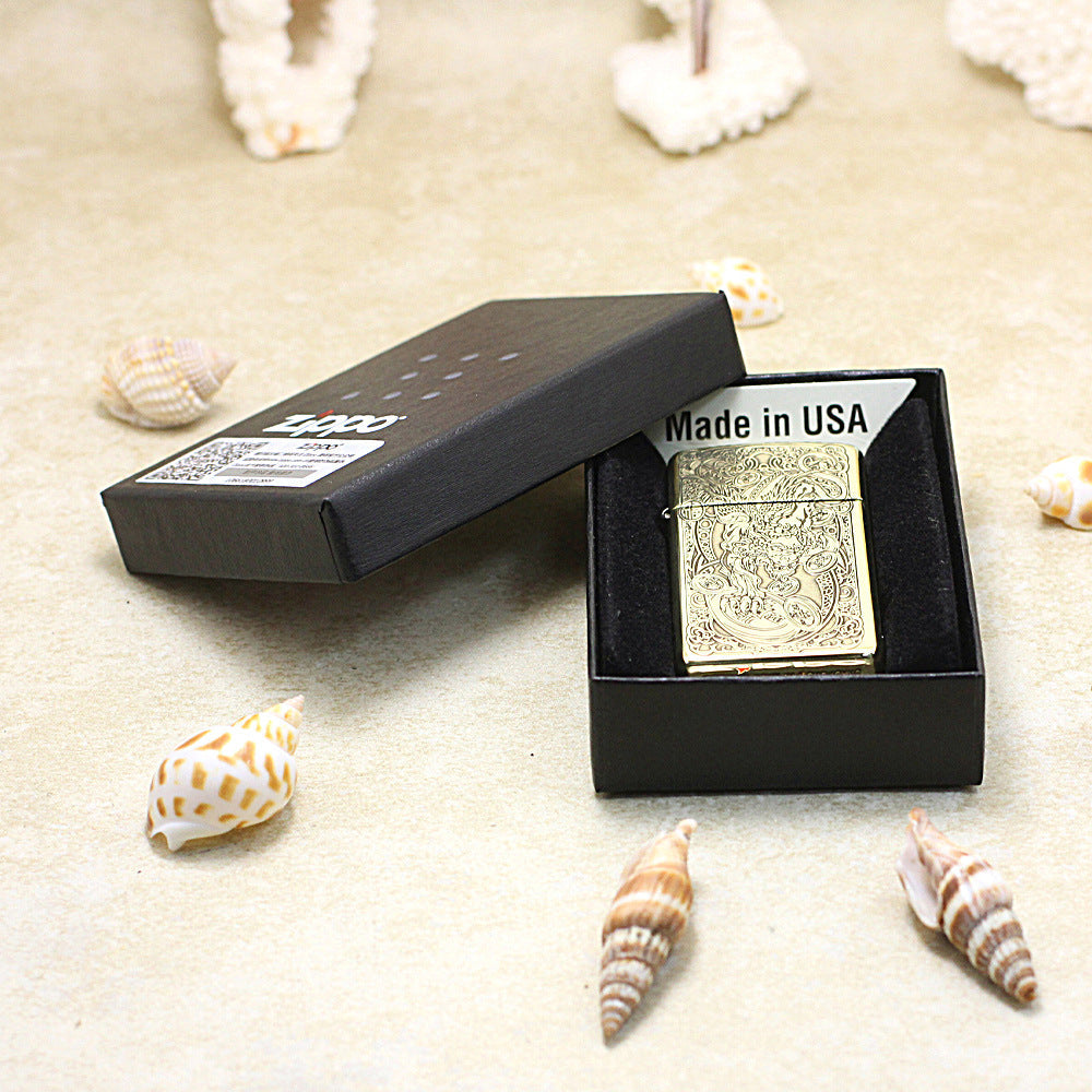 Zippo Slim Vintage Bronze Riches-Attracting Pi Xiu - CC50
