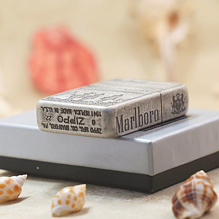 Zippo 1941 Antique Silver Marlboro Three Gunslingers - MC28