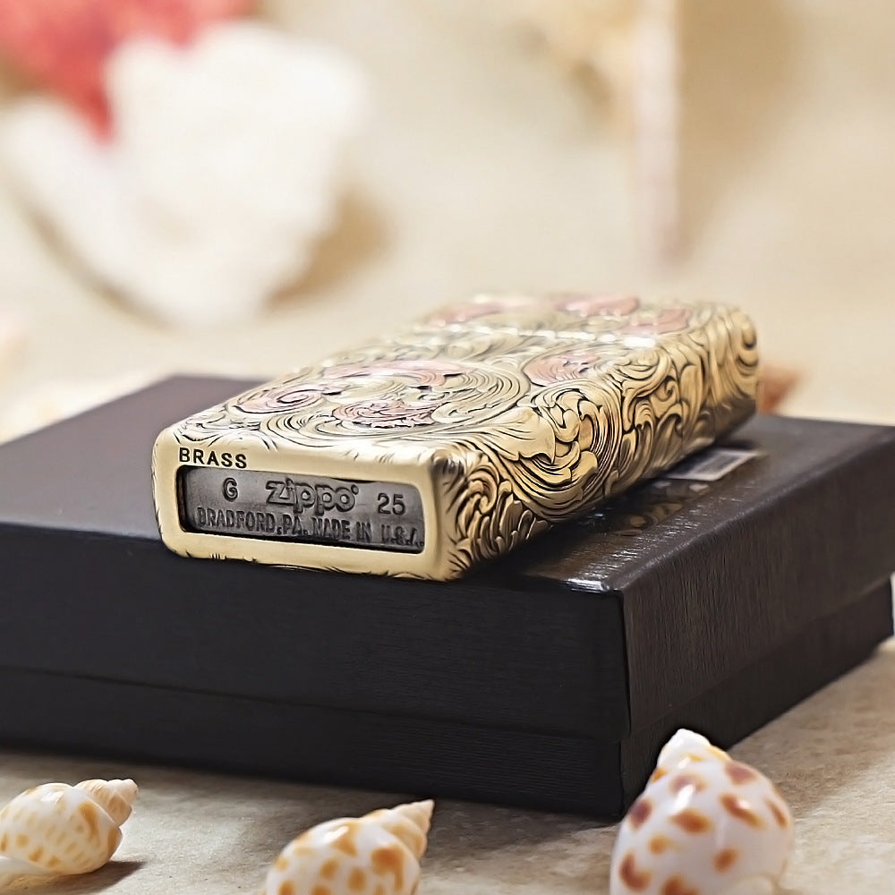 Zippo Bronze Premium 3d-embossed Two-Finish Whirlwind Arabesque - DS169