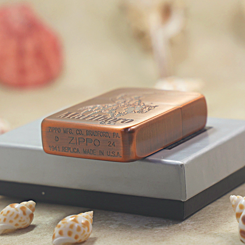 Zippo Marlboro Cowboy Lasso Lighter – Purple Copper Finish - MC23