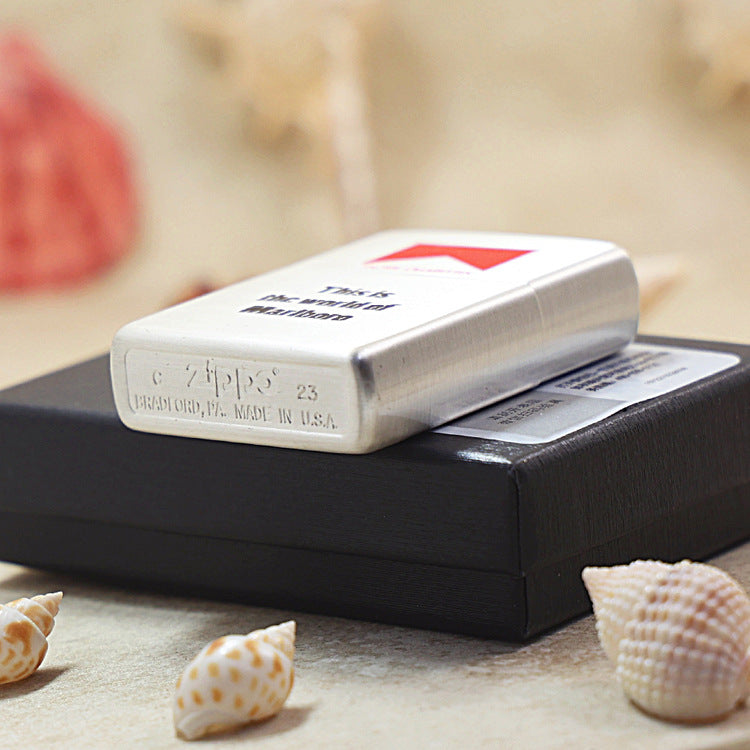 Zippo Silver-Plated Marlboro Red Roof - MC03