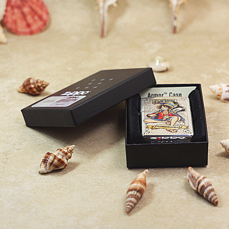 Zippo Argent Embossed One Piece Monkey D. Luffy Version - DS166