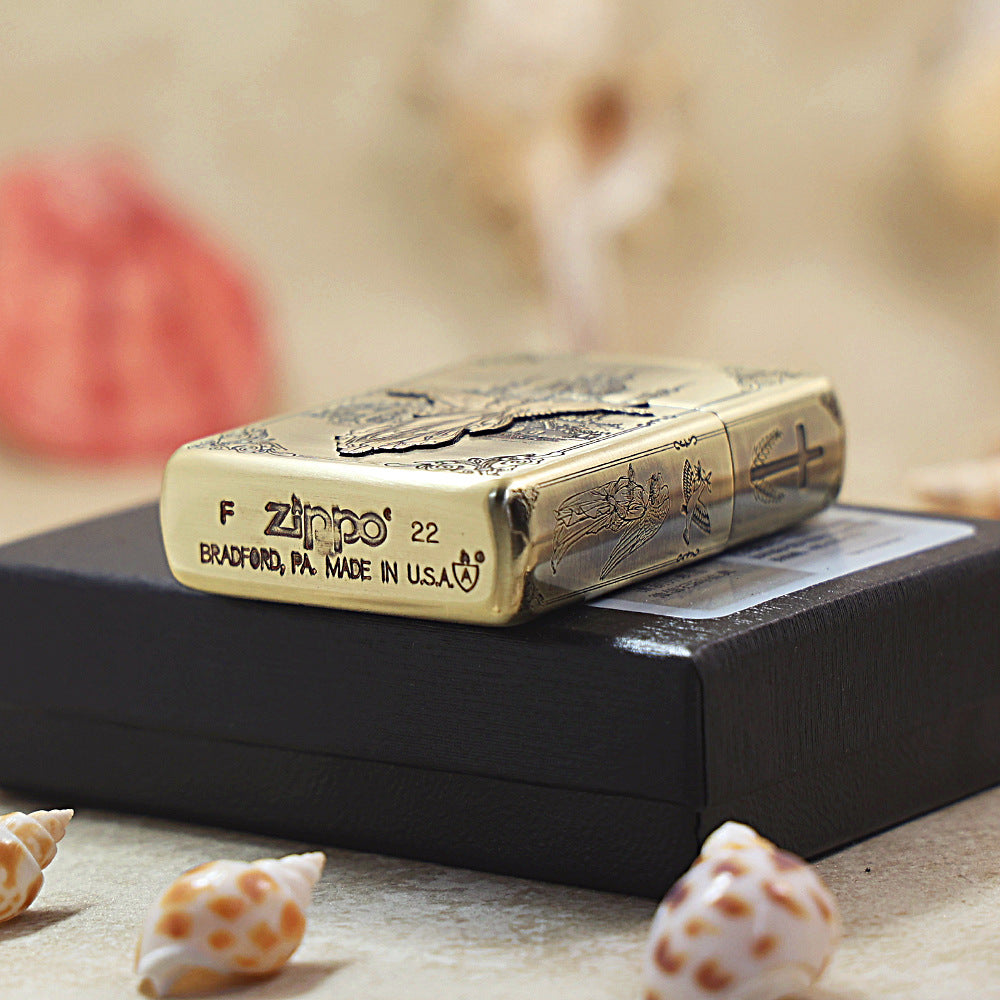 Zippo Heavy-duty Vintage Bronze 'Guardian Angel' - CC08