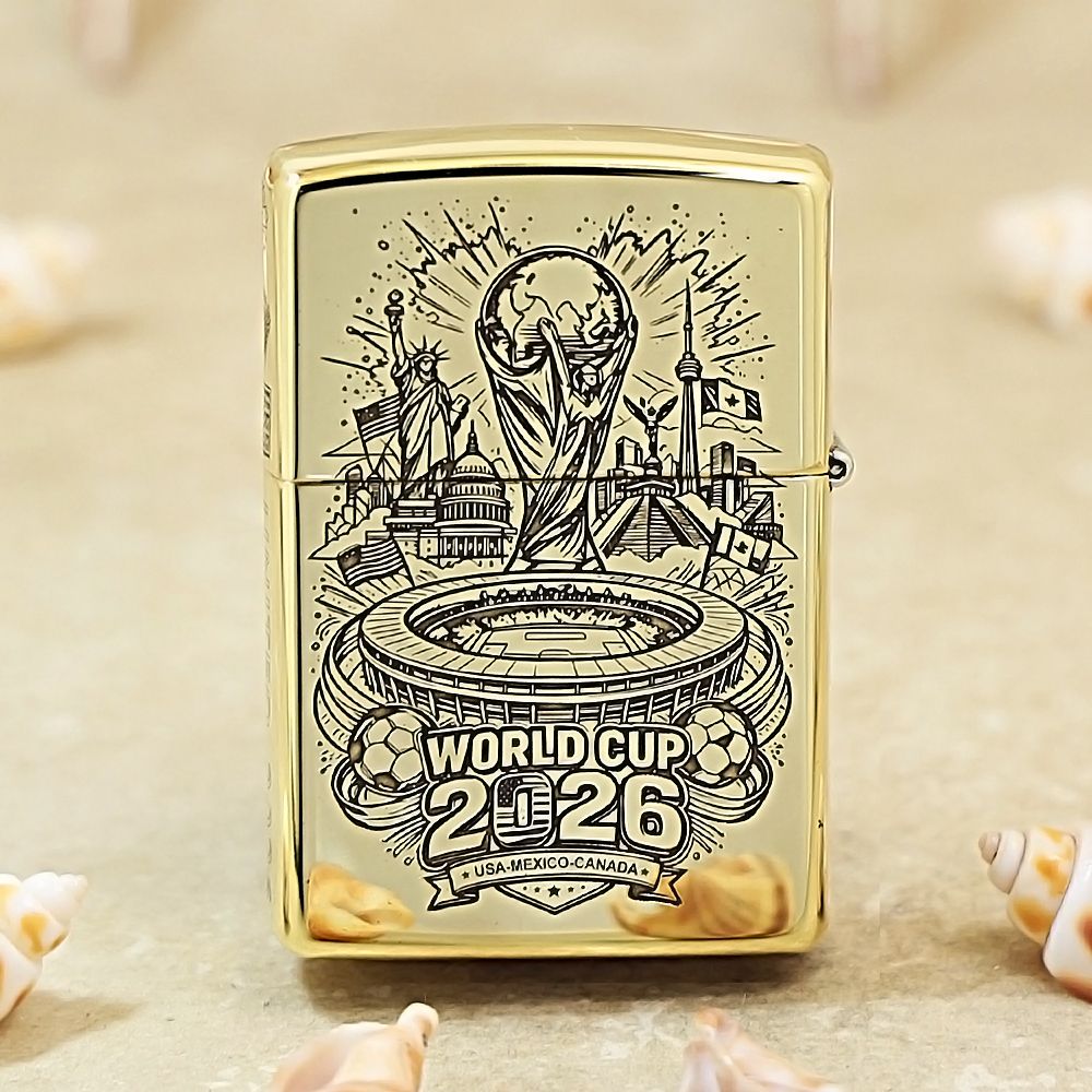 Zippo World Cup 2026 Limited Edition Brass Lighter - 254BWC