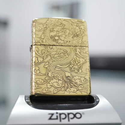 Zippo Chiseled Serpent Solid Bronze Heavy-duty Intricate Engraved 5-Sided - CC165