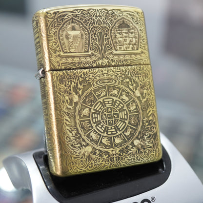 Zippo Heavy-duty Vintage Bronze Nine Palaces Eight Trigrams - CC100
