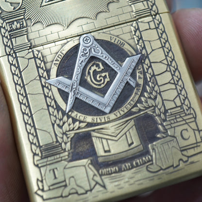 Zippo Heavy-duty Vintage Bronze 'Masonic All-Seeing Eye' - CC11
