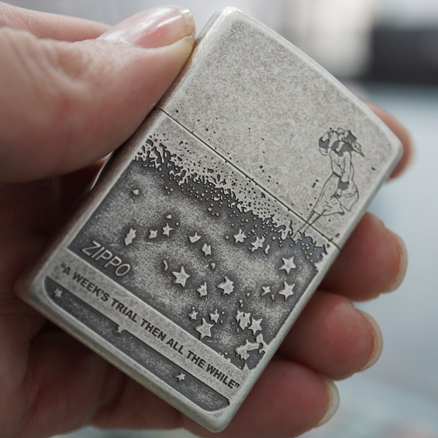 Zippo Vintage Argent Lady in the Wind - DS154