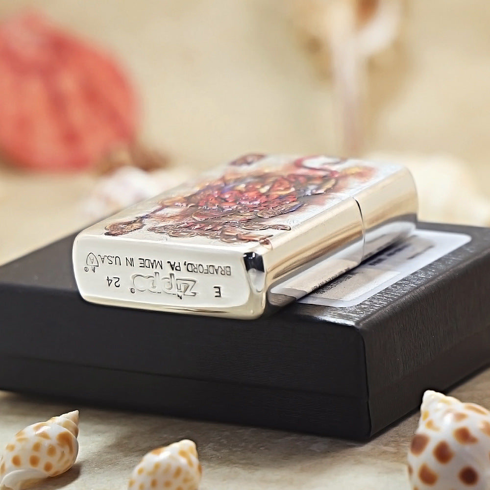 Zippo Armor Silver-Plated 3D Relief Pixiu Money-Attracting 162-DS299