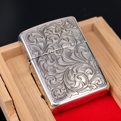 Zippo Armor Sterling Silver 5-Side Tangcao Engraved – Limited Edition