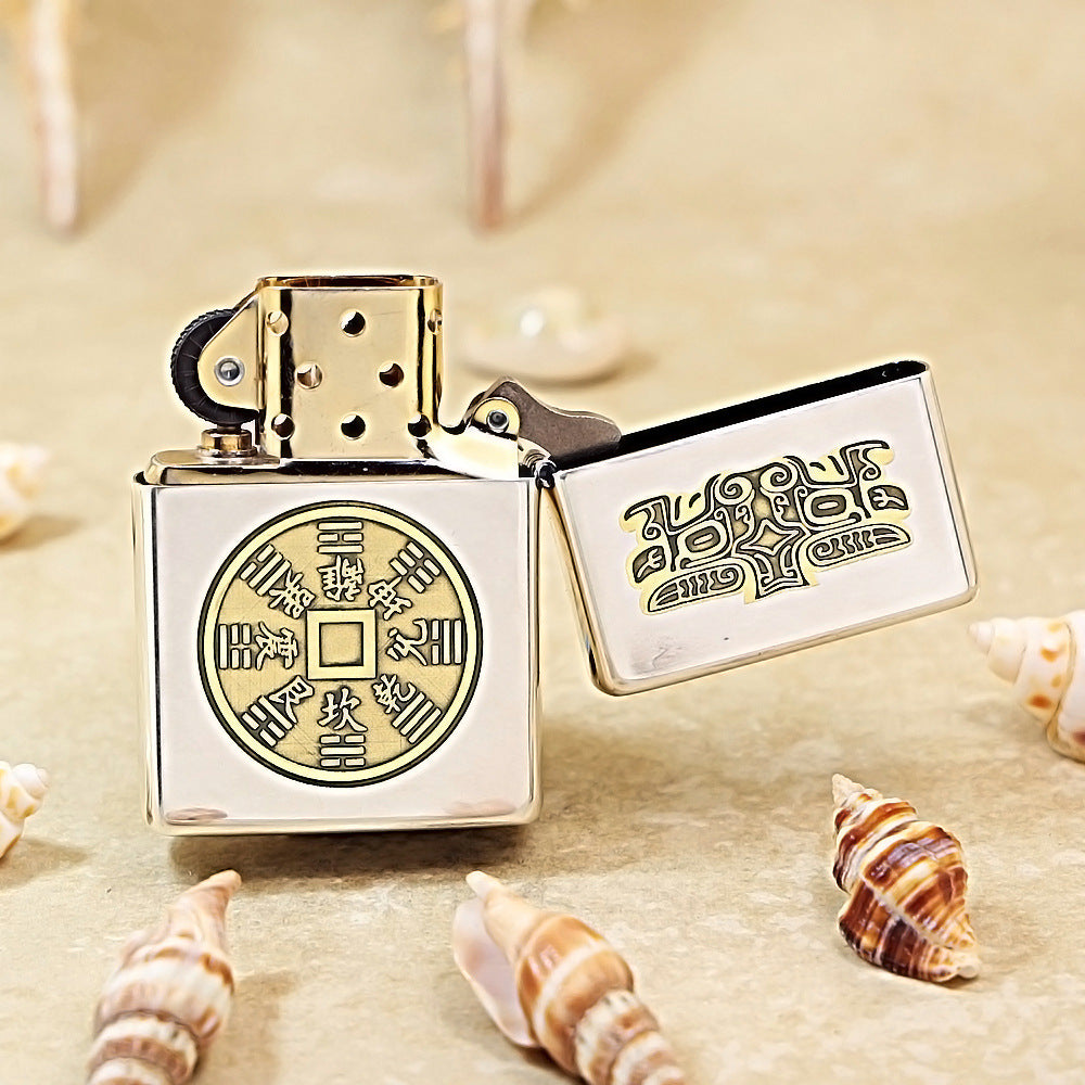 Zippo Dual-Tone Mountain Ghost Coin Pattern DS275