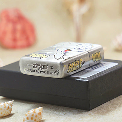 Zippo Antique Silver Tom & Jerry 162-DS209
