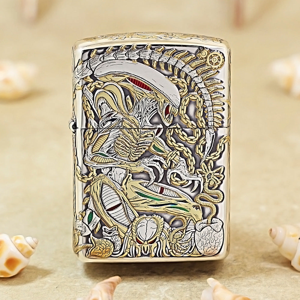 Zippo Silver-Plated 5-Sided 3D Scorpion Relief 162-DS255