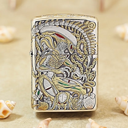 Zippo Silver-Plated 5-Sided 3D Scorpion Relief 162-DS255