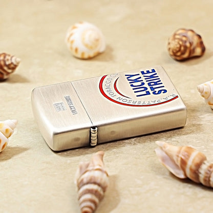 Zippo Slim Smoked Silver Lucky Strike 1605-DS242