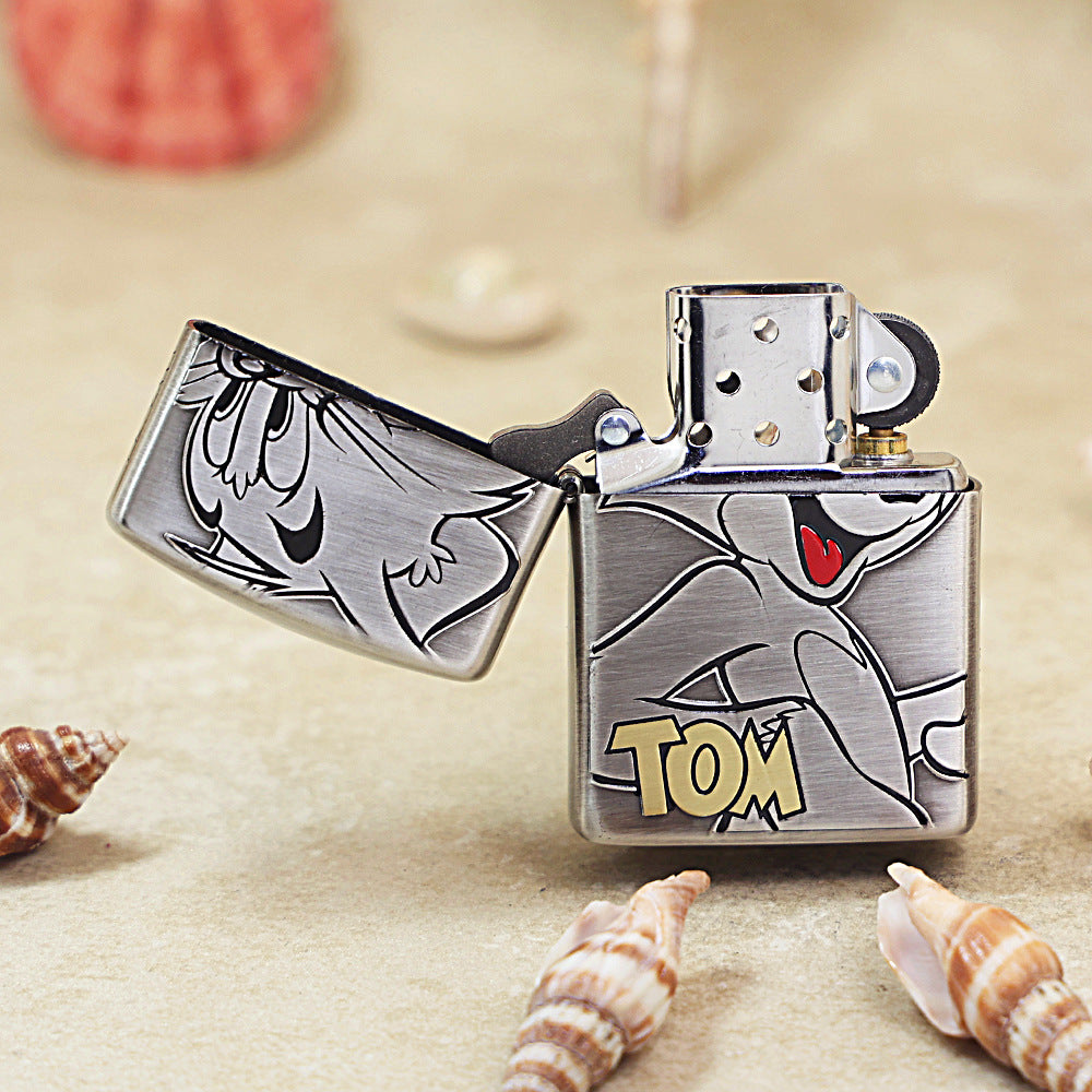 Zippo Antique Silver Tom & Jerry 162-DS209