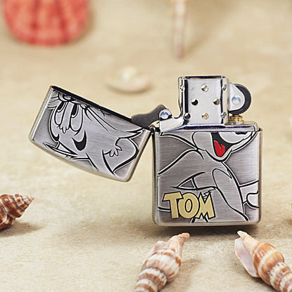 Zippo Antique Silver Tom & Jerry 162-DS209