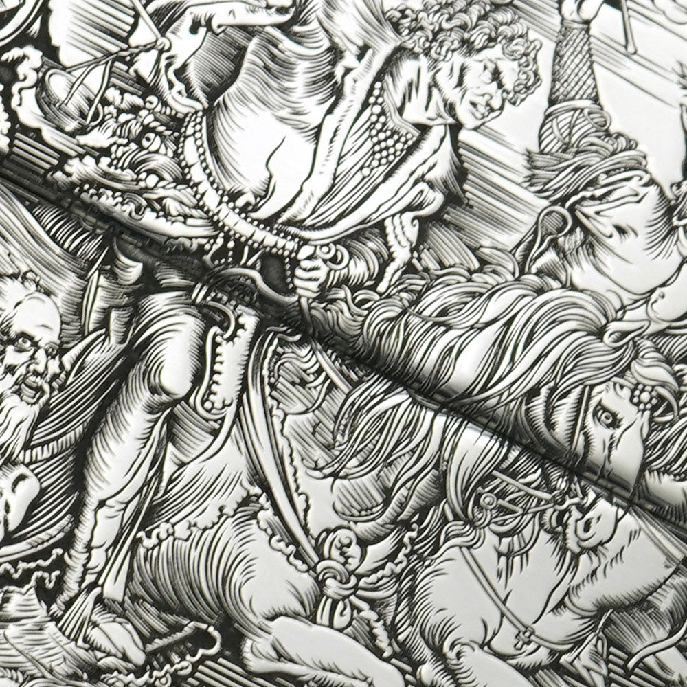 Zippo Armor Sterling Silver Lighter – 3D Deep Engraved "Four Horsemen of the Apocalypse" Limited Edition