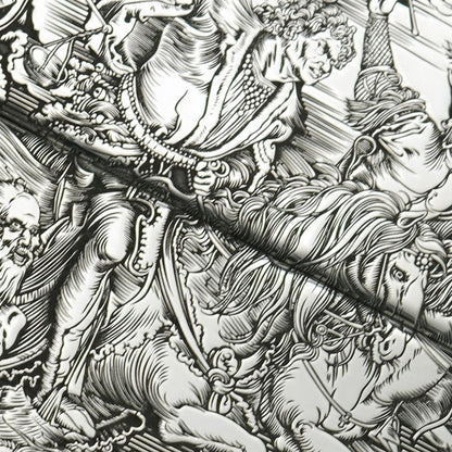 Zippo Armor Sterling Silver Lighter – 3D Deep Engraved "Four Horsemen of the Apocalypse" Limited Edition