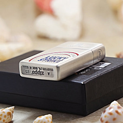 Zippo Slim Smoked Silver Lucky Strike 1605-DS242