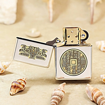 Zippo Dual-Tone Mountain Ghost Coin Pattern DS275