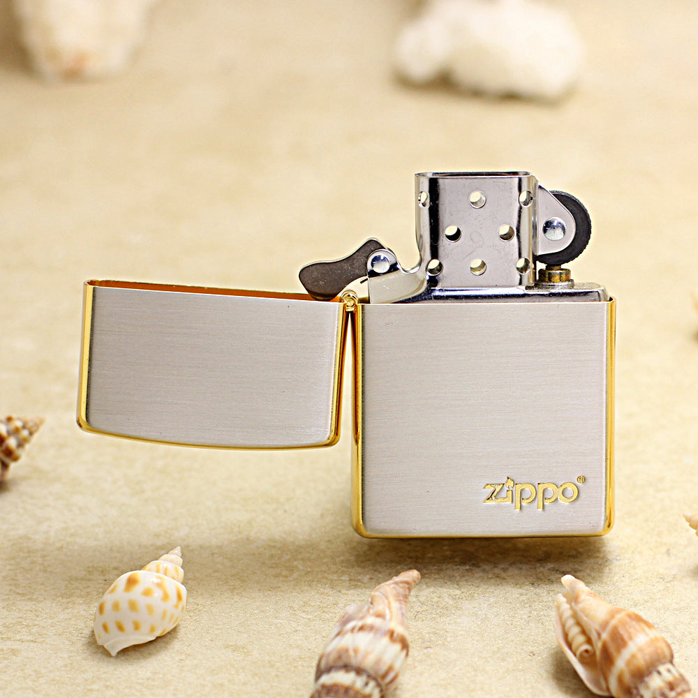 Zippo 3-Side Gold Plating Custom Serial Number 205-DS182
