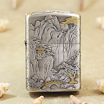 Zippo Dual-Tone Handcrafted Landscape Masterpiece 162-DS245