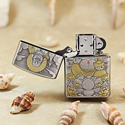 Zippo Maitreya Buddha Embossed-Joyful & Abundant 162-DS246